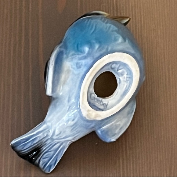 2 Vintage Goebel Porcelain Birds W Germany Blue Jay CV74 Yellow Chick 32 016-05 - Picture 6 of 14